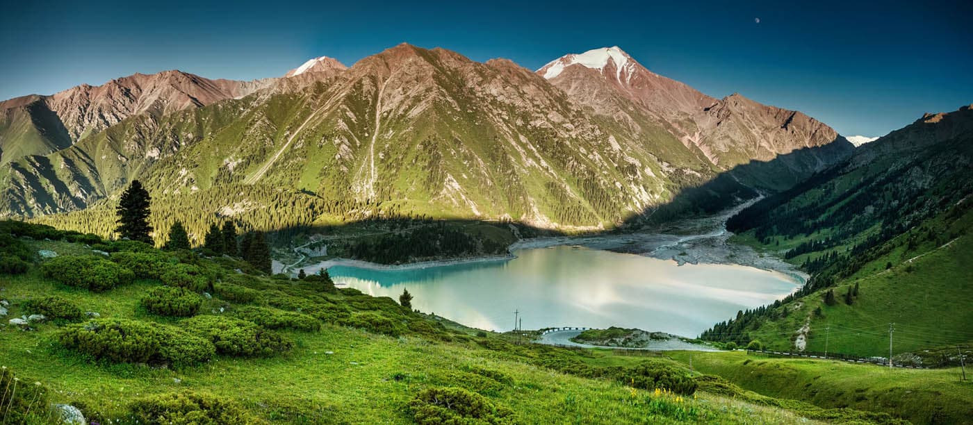 36503745 - big almaty lake in the mountains of zaili alatay, kazakhstan, central asia